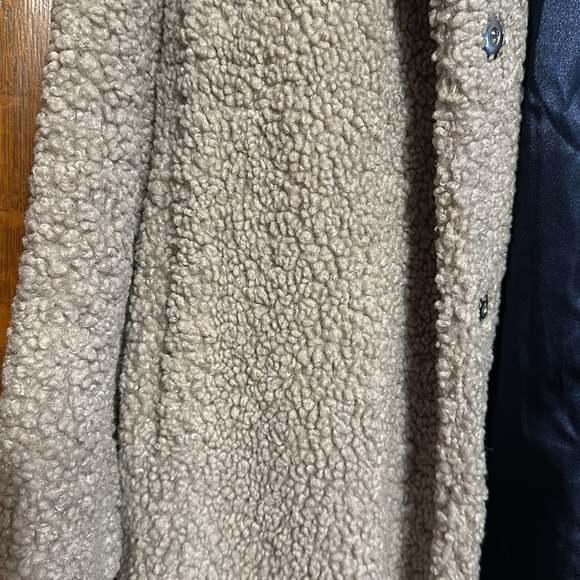 J Crew Teddy Sherpa Topcoat in Nantucket Fog - Picture 5 of 7